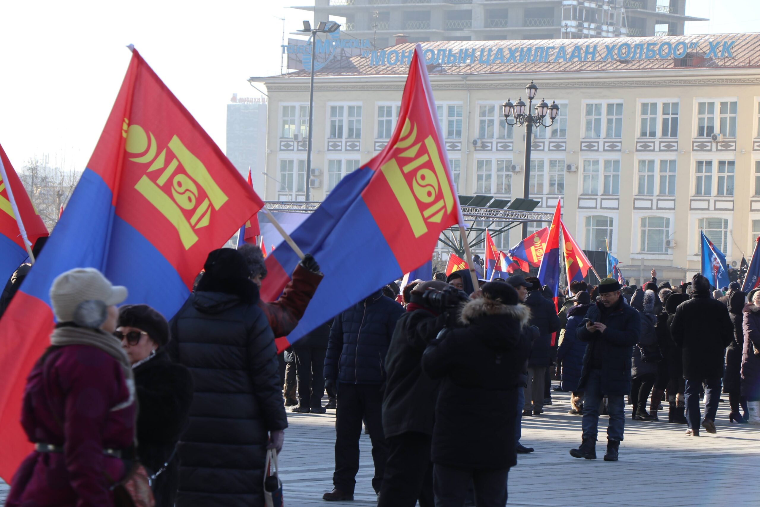 Les Mongols manifestent pacifiquement contre la corruption